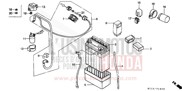 BATTERIE/C.D.I. EINHEIT von CB1300 Super Bold'or ABS PLEIADES SILVER METALLIC-U (NH104MU) von 1982